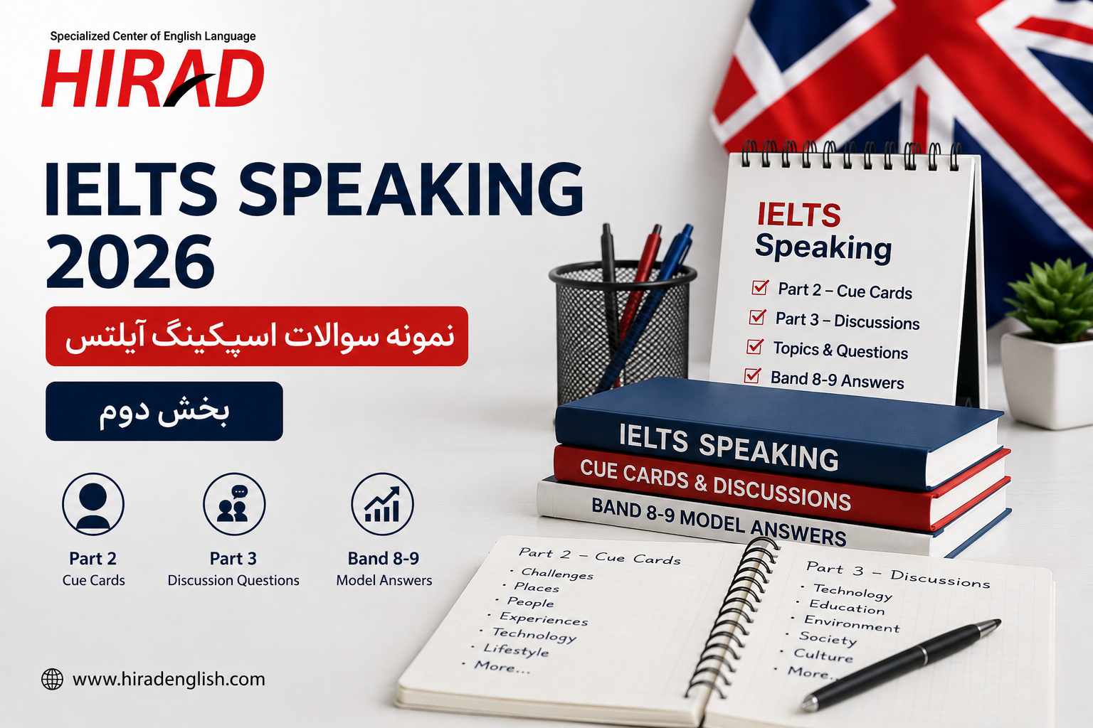 نمونه سوالات Speaking آیلتس در سال 2026 (بخش دوم)