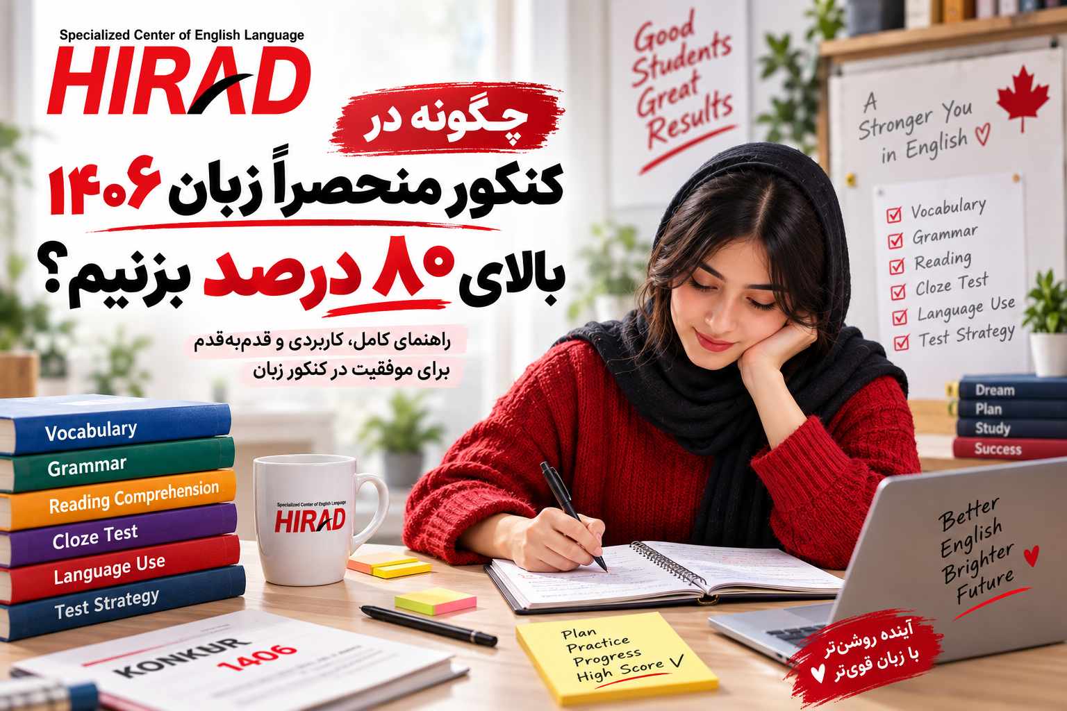 چگونه در کنکور منحصراً زبان ۱۴۰۶ بالای ۸۰ درصد بزنیم؟